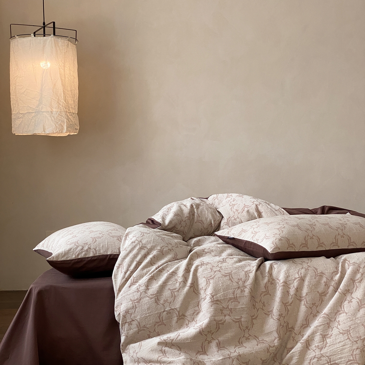 91家纺网 家纺一手货源 找家纺 （总）赫帛 2026新款60S全棉色织提花水洗棉四件套-络咖