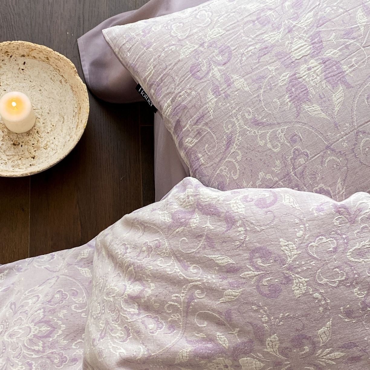 91家纺网 家纺一手货源 找家纺 （总）赫帛 2026新款60S全棉色织提花水洗棉四件套-紫鸢