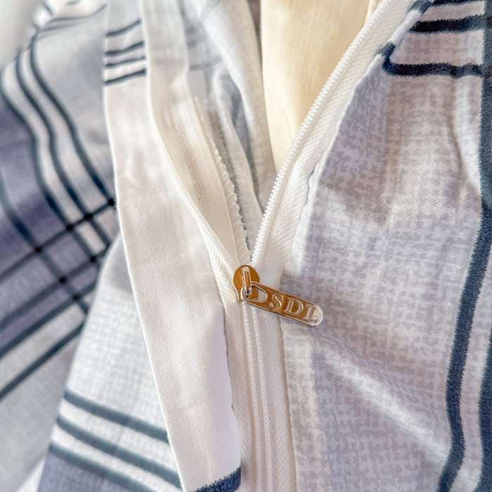 91家纺网 家纺一手货源 找家纺 （总）疆东 【疆东】2026简约13372纯棉全棉学生三件套学生季宿舍上下铺全棉纯棉格子印花三件套件单品被套床单