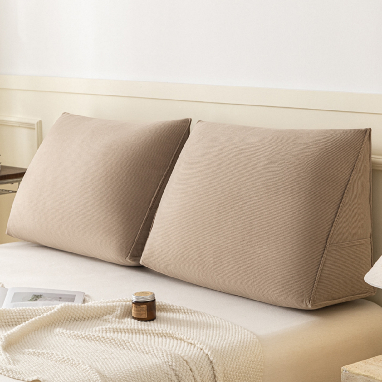 91家纺网 家纺一手货源 找家纺 （总）美达人 2026新款灯芯绒三角腰枕靠背