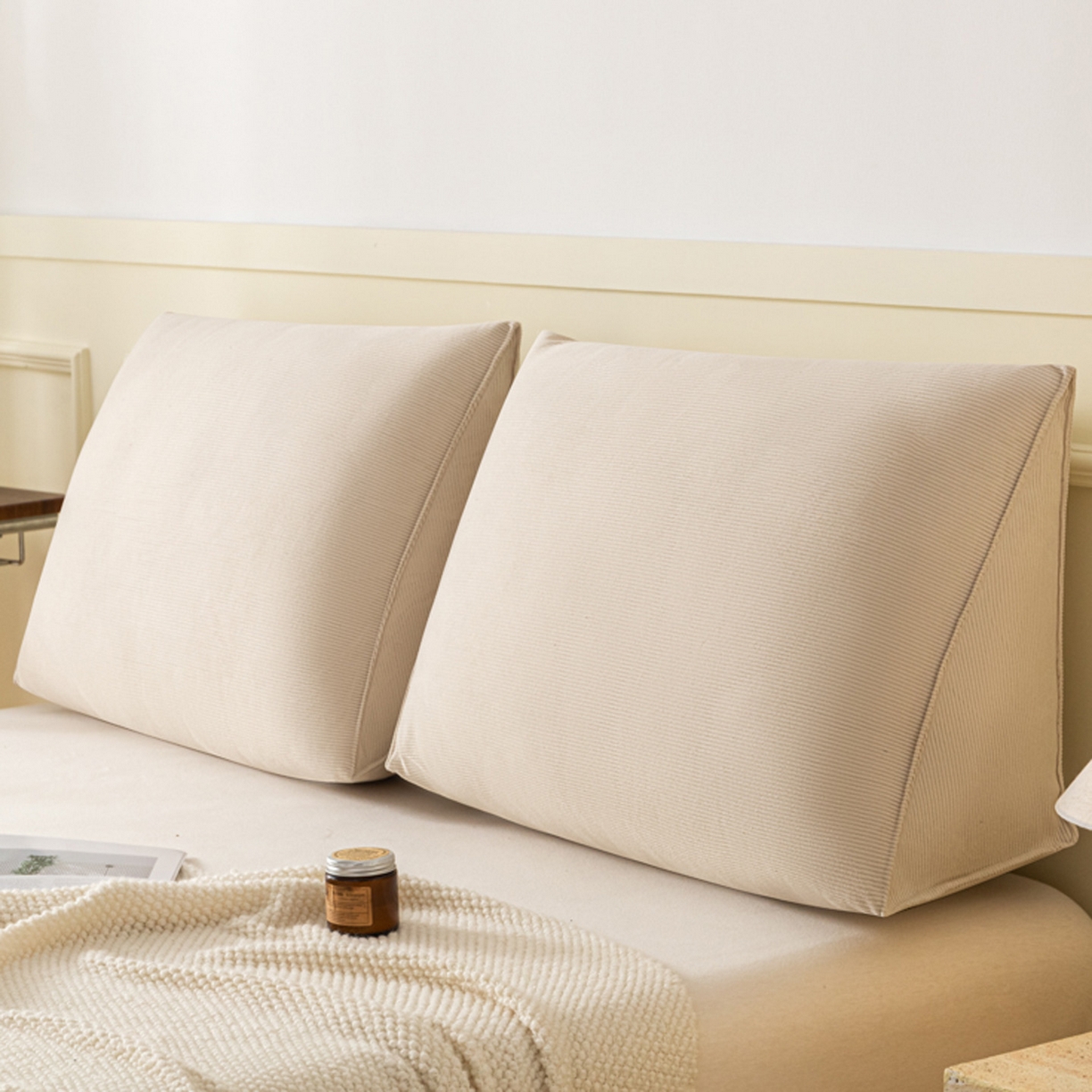 91家纺网 家纺一手货源 找家纺 （总）美达人 2026新款灯芯绒三角腰枕靠背