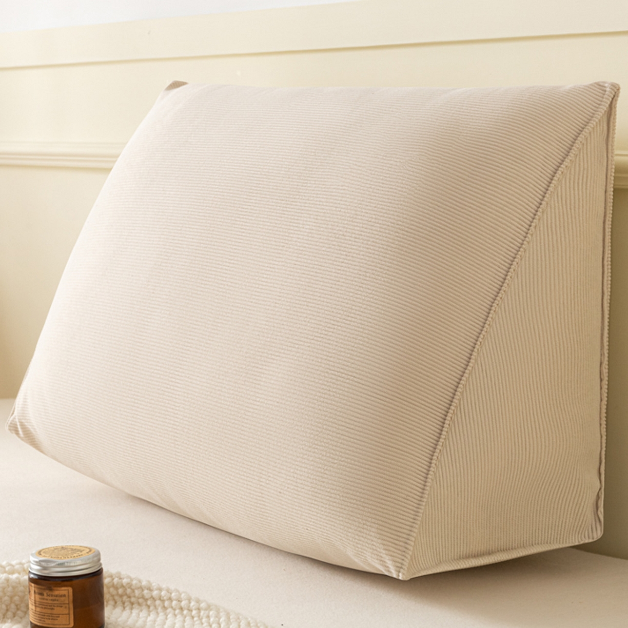 91家纺网 家纺一手货源 找家纺 （总）美达人 2026新款灯芯绒三角腰枕靠背