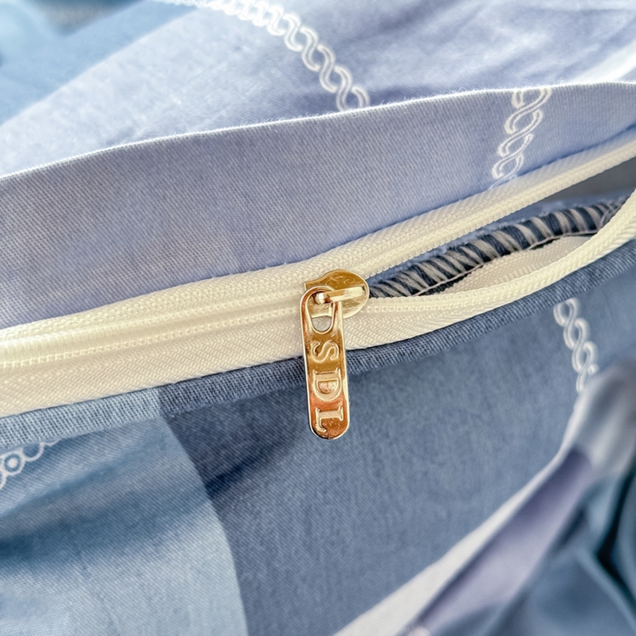 91家纺网 家纺一手货源 找家纺 疆东 【疆东】2026简约13372纯棉全棉学生三件套学生季宿舍上下铺全棉纯棉格子印花三件套件单品被套床单 克莱因