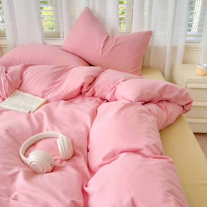 91家纺网 家纺一手货源 找家纺 （总）疆东 2026高端100%新疆长绒棉100支纯棉全棉磨毛四件套纯色双拼全棉纯棉磨毛四件套单被套床单床笠单品