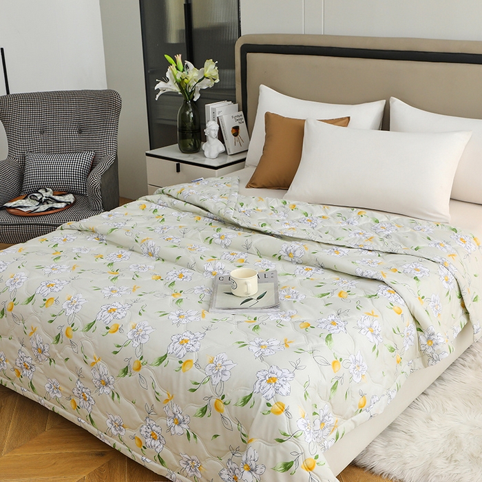 91家纺网 家纺一手货源 找家纺 好欣怡家纺 2026新款海藻棉夏被夏凉被 甜甜生活