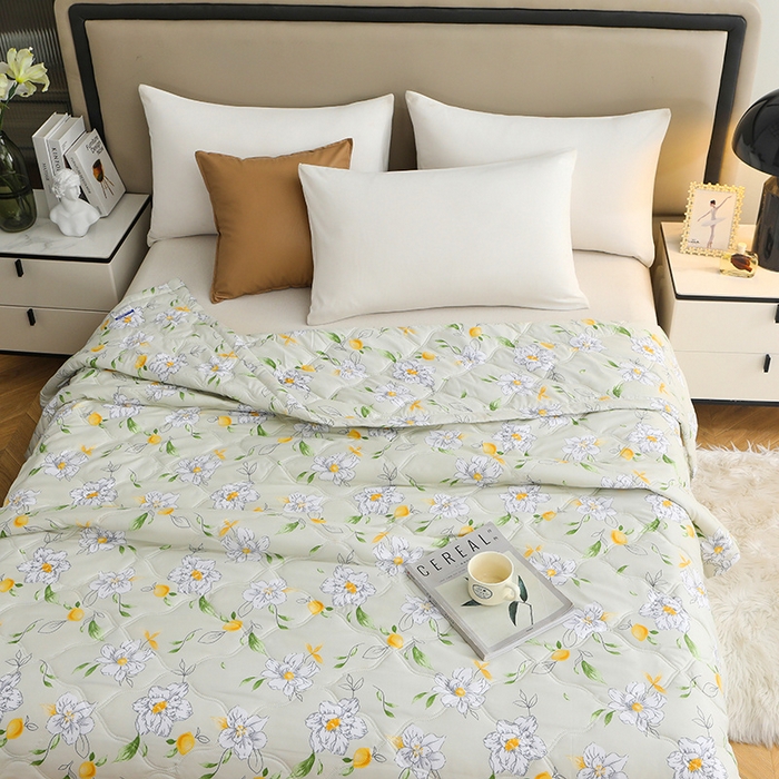 91家纺网 家纺一手货源 找家纺 好欣怡家纺 2026新款海藻棉夏被夏凉被 甜甜生活