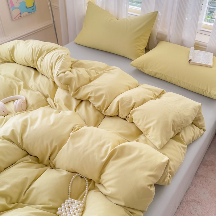 91家纺网 家纺一手货源 找家纺 （总）疆东 2026高端100%新疆长绒棉100支纯棉全棉磨毛四件套纯色双拼全棉纯棉磨毛四件套单被套床单床笠单品