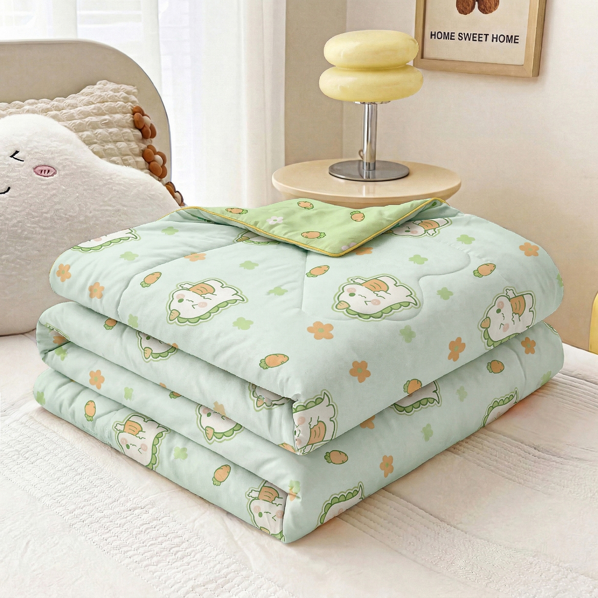 91家纺网 家纺一手货源 找家纺 （总）春妮家纺 2026新款卡通幼儿园全棉儿童夏被夏凉被空调被