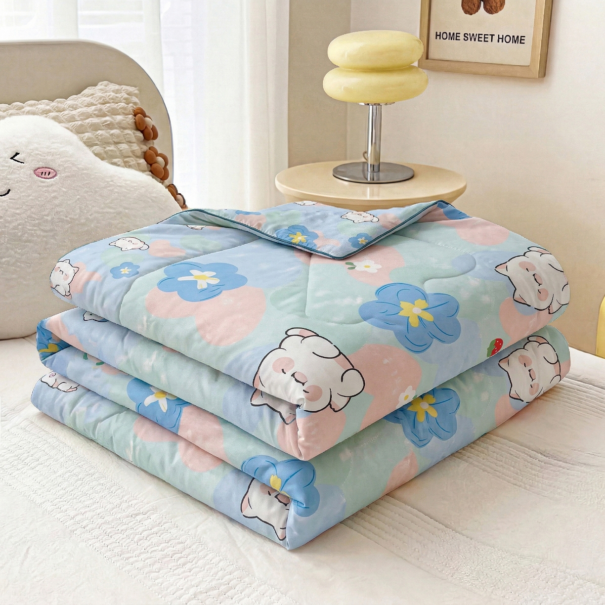 91家纺网 家纺一手货源 找家纺 （总）春妮家纺 2026新款卡通幼儿园全棉儿童夏被夏凉被空调被