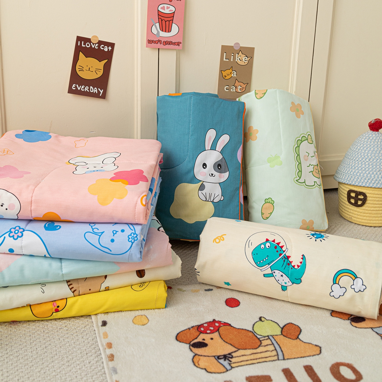 91家纺网 家纺一手货源 找家纺 （总）春妮家纺 2026新款卡通幼儿园全棉儿童夏被夏凉被空调被