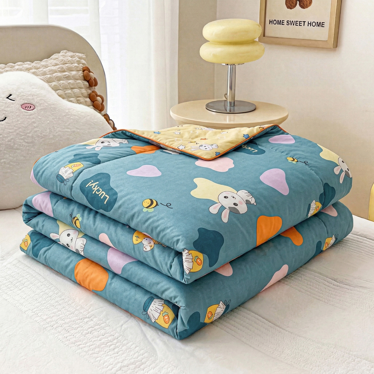 91家纺网 家纺一手货源 找家纺 （总）春妮家纺 2026新款卡通幼儿园全棉儿童夏被夏凉被空调被