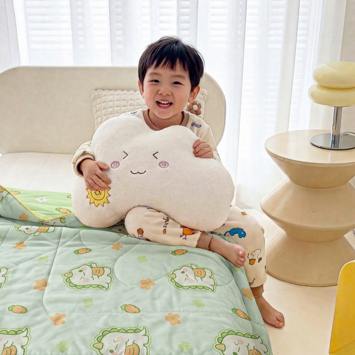 91家纺网 家纺一手货源 找家纺 春妮家纺 2026新款卡通幼儿园全棉儿童夏被夏凉被空调被 萌萌奶龙