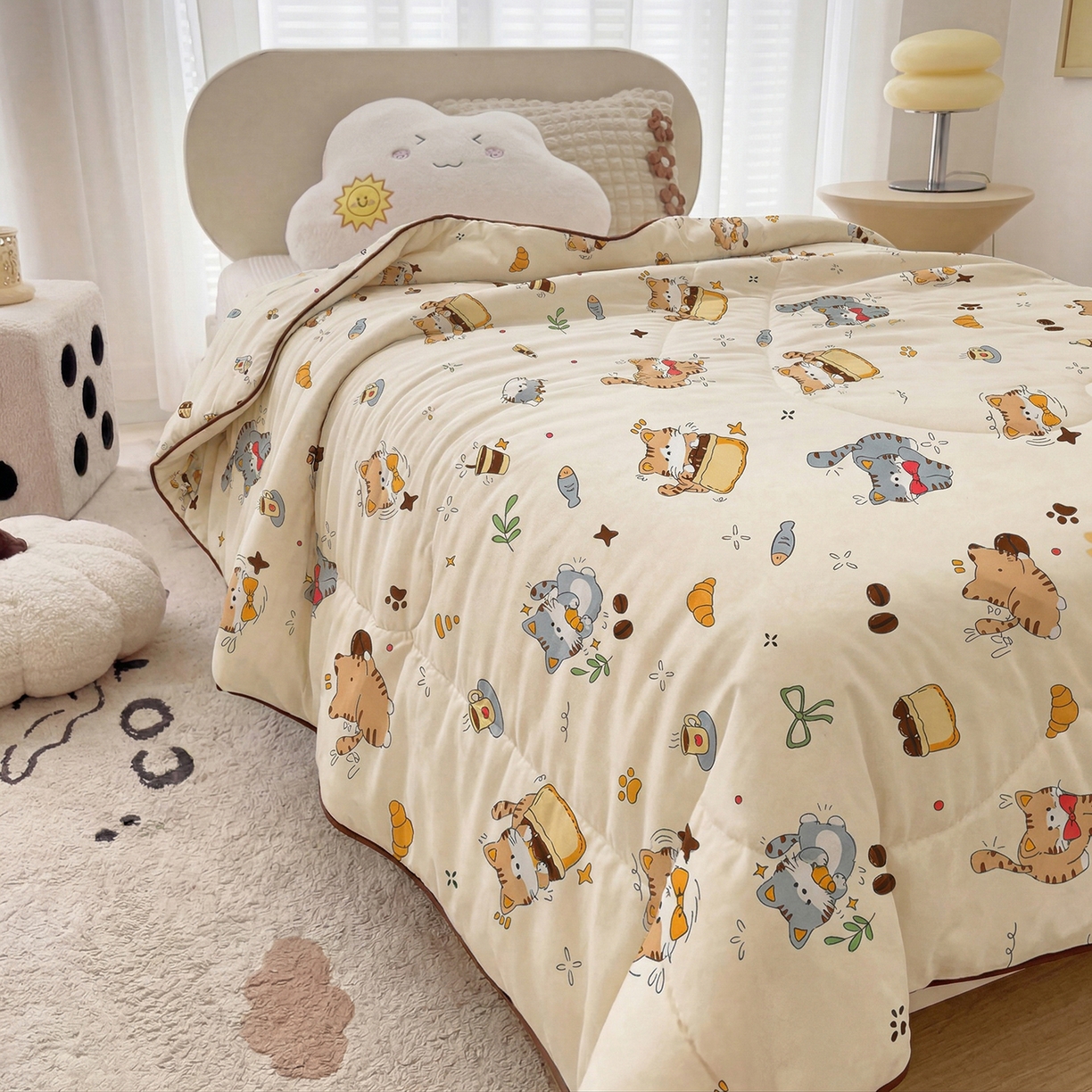 91家纺网 家纺一手货源 找家纺 春妮家纺 2026新款卡通幼儿园全棉儿童夏被夏凉被空调被 休闲娱乐