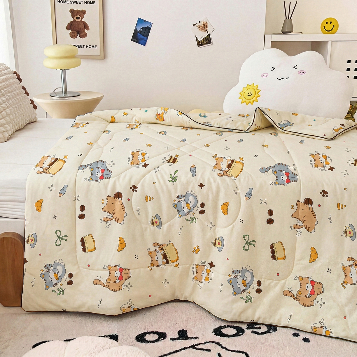 91家纺网 家纺一手货源 找家纺 春妮家纺 2026新款卡通幼儿园全棉儿童夏被夏凉被空调被 休闲娱乐