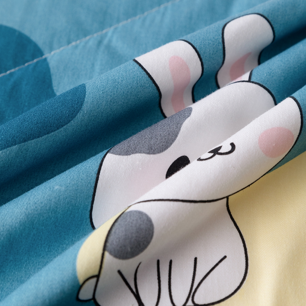 91家纺网 家纺一手货源 找家纺 春妮家纺 2026新款卡通幼儿园全棉儿童夏被夏凉被空调被 兔子甜甜