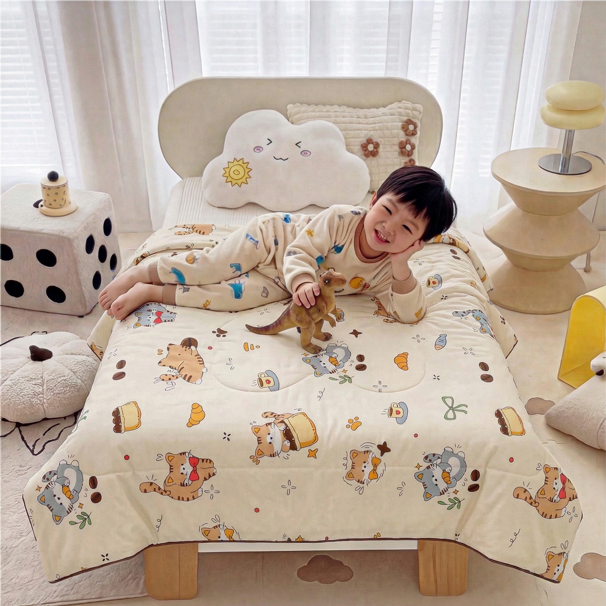 91家纺网 家纺一手货源 找家纺 春妮家纺 2026新款卡通幼儿园全棉儿童夏被夏凉被空调被 休闲娱乐