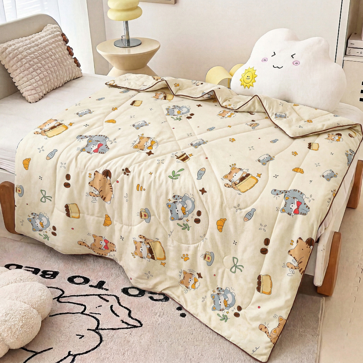 91家纺网 家纺一手货源 找家纺 春妮家纺 2026新款卡通幼儿园全棉儿童夏被夏凉被空调被 休闲娱乐