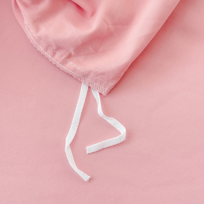 91家纺网 家纺一手货源 找家纺 疆东 2026高端100%新疆长绒棉100支纯棉全棉磨毛四件套纯色双拼全棉纯棉磨毛四件套单被套床单床笠单品 M粉色