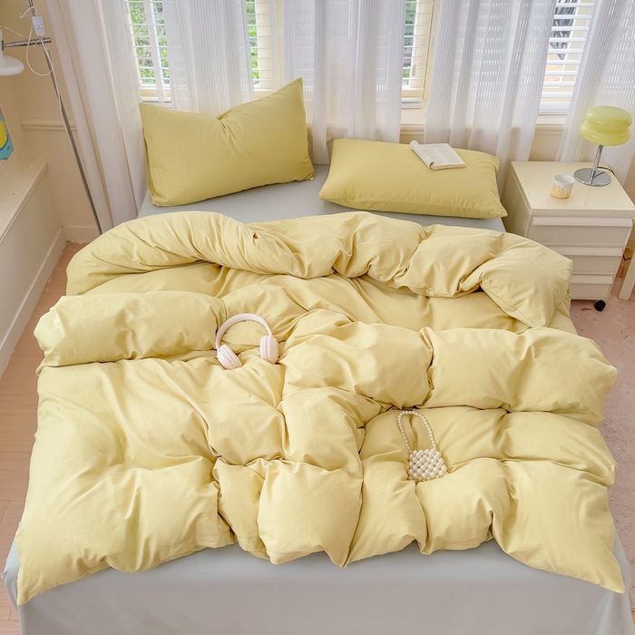 91家纺网 家纺一手货源 找家纺 疆东 2026高端100%新疆长绒棉100支纯棉全棉磨毛四件套纯色双拼全棉纯棉磨毛四件套单被套床单床笠单品 M纤维绿+M灰色