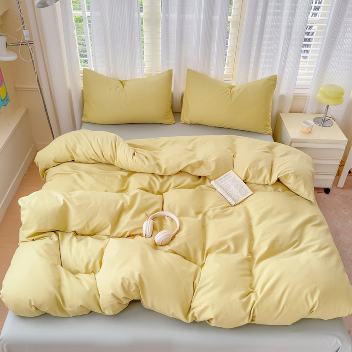 91家纺网 家纺一手货源 找家纺 疆东 2026高端100%新疆长绒棉100支纯棉全棉磨毛四件套纯色双拼全棉纯棉磨毛四件套单被套床单床笠单品 M纤维绿+M灰色