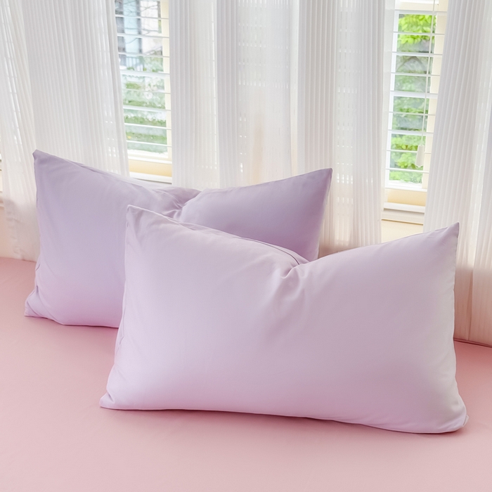 91家纺网 家纺一手货源 找家纺 疆东 2026高端100%新疆长绒棉100支纯棉全棉磨毛四件套纯色双拼全棉纯棉磨毛四件套单被套床单床笠单品 M紫色+M粉色