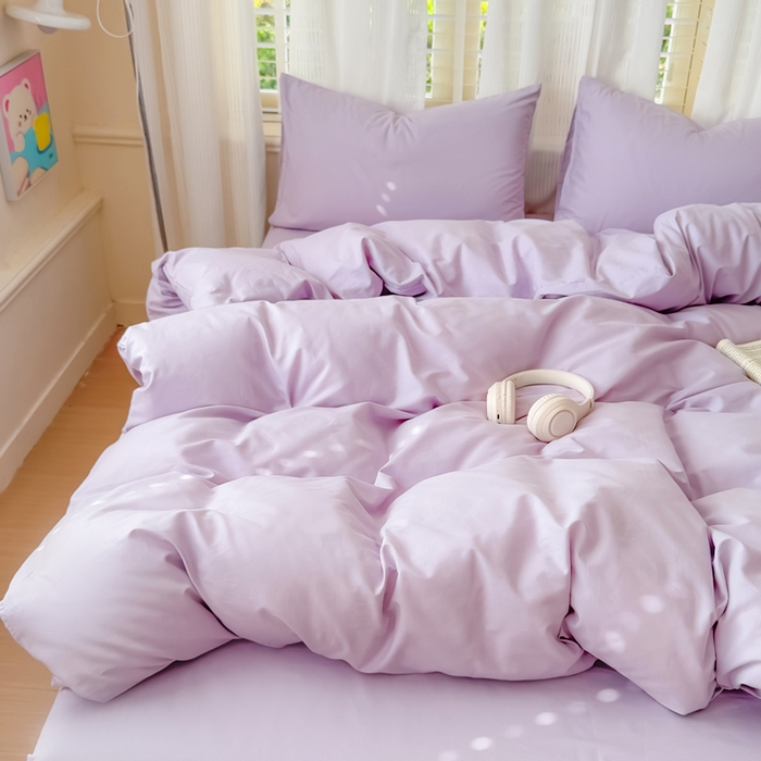 91家纺网 家纺一手货源 找家纺 疆东 【疆东】2026高端100%新疆全棉长绒棉磨毛被套纯色100支纯棉磨毛被套单品件被罩学生单双人被套 M紫色单被套（长绒棉全棉磨毛）