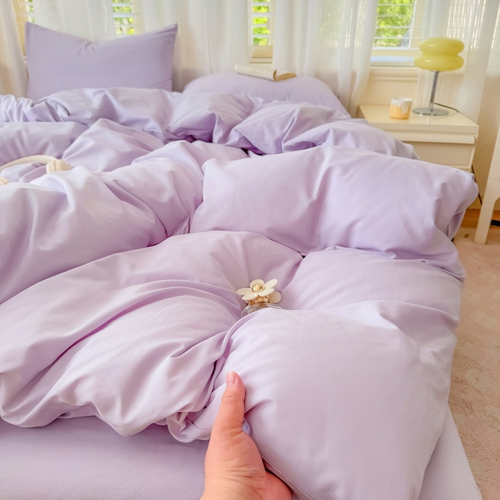 91家纺网 家纺一手货源 找家纺 疆东 【疆东】2026高端100%新疆全棉长绒棉磨毛被套纯色100支纯棉磨毛被套单品件被罩学生单双人被套 M紫色单被套（长绒棉全棉磨毛）