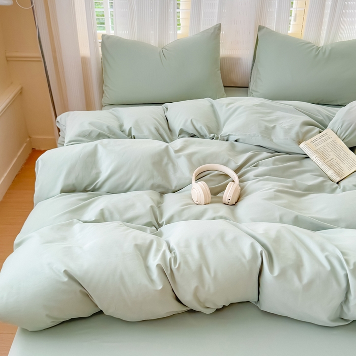91家纺网 家纺一手货源 找家纺 疆东 【疆东】2026高端100%新疆全棉长绒棉磨毛被套纯色100支纯棉磨毛被套单品件被罩学生单双人被套 M水绿单被套（长绒棉全棉磨毛）