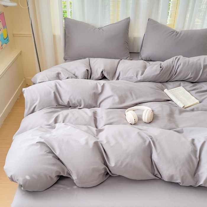 91家纺网 家纺一手货源 找家纺 疆东 【疆东】2026高端100%新疆全棉长绒棉磨毛被套纯色100支纯棉磨毛被套单品件被罩学生单双人被套 M灰色单被套（长绒棉全棉磨毛）