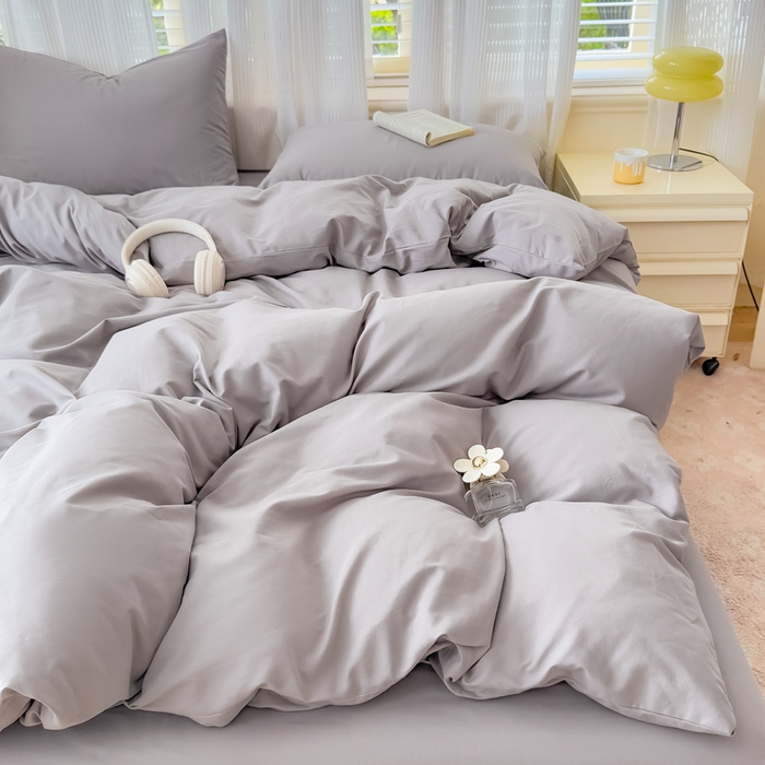 91家纺网 家纺一手货源 找家纺 疆东 【疆东】2026高端100%新疆全棉长绒棉磨毛被套纯色100支纯棉磨毛被套单品件被罩学生单双人被套 M灰色单被套（长绒棉全棉磨毛）