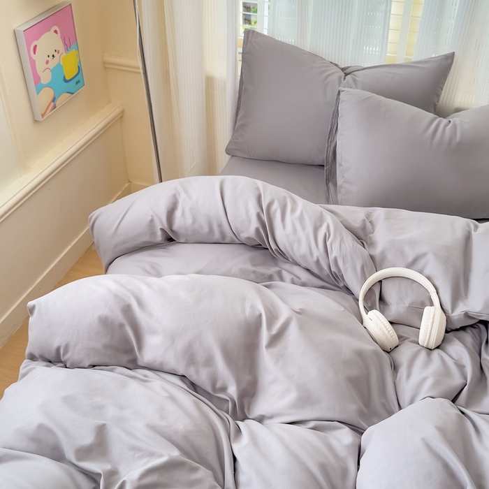 91家纺网 家纺一手货源 找家纺 疆东 【疆东】2026高端100%新疆全棉长绒棉磨毛被套纯色100支纯棉磨毛被套单品件被罩学生单双人被套 M灰色单被套（长绒棉全棉磨毛）