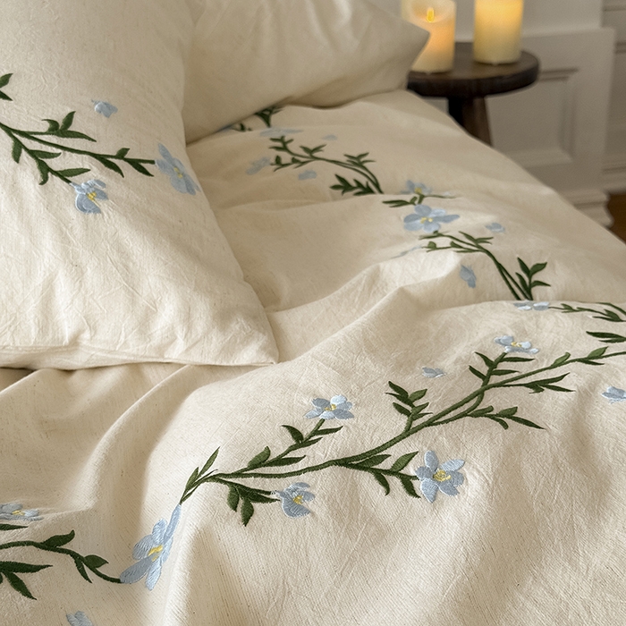 91家纺网 家纺一手货源 找家纺 （总）Mr.pig猪先生水洗棉 2026新款棉麻绣花四件套（展示价格为平台控价，供货价格联系门市）