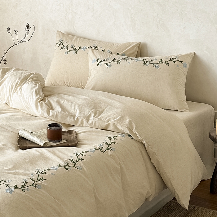 91家纺网 家纺一手货源 找家纺 （总）Mr.pig猪先生水洗棉 2026新款棉麻绣花四件套（展示价格为平台控价，供货价格联系门市）