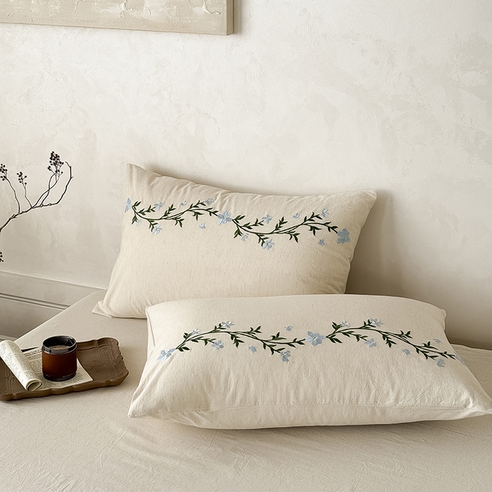 91家纺网 家纺一手货源 找家纺 （总）Mr.pig猪先生水洗棉 2026新款棉麻绣花四件套（展示价格为平台控价，供货价格联系门市）