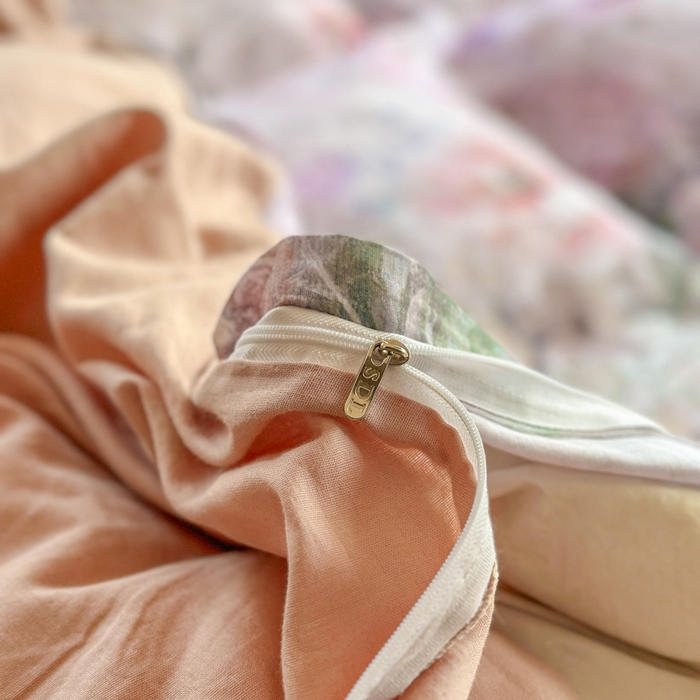 91家纺网 家纺一手货源 找家纺 疆东 2026高端韩版法式公主复古油画风纯棉双层纱四件套赫本浪漫荷叶花边仙女全棉双层纱四件套床上用品被套 莫奈花园