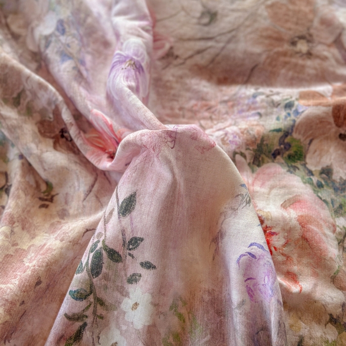 91家纺网 家纺一手货源 找家纺 疆东 2026高端韩版法式公主复古油画风纯棉双层纱四件套赫本浪漫荷叶花边仙女全棉双层纱四件套床上用品被套 莫奈花园