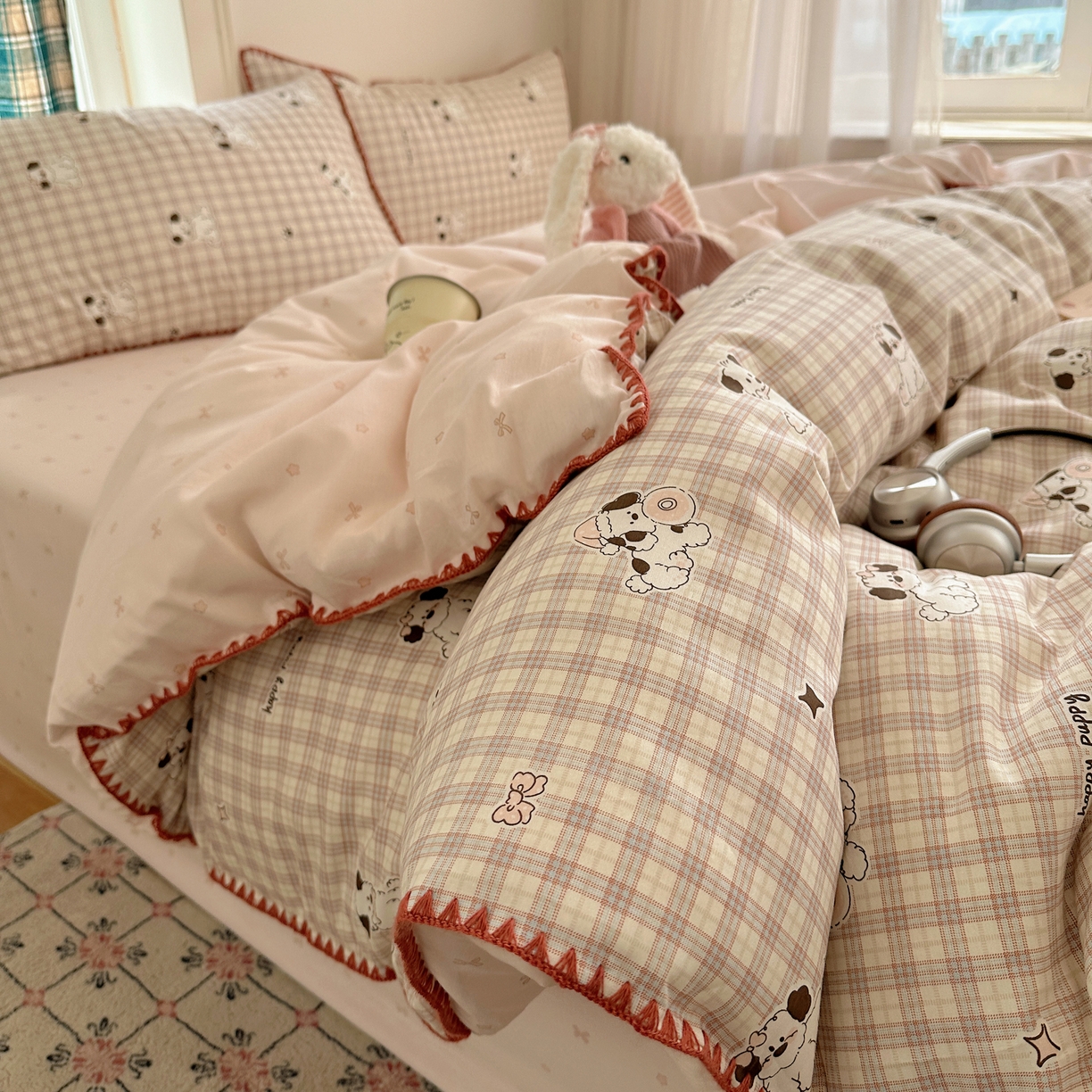 91家纺网 家纺一手货源 找家纺 （总）瑞莱 （持续上新）2026新款全棉纯棉印花贝壳边四件套