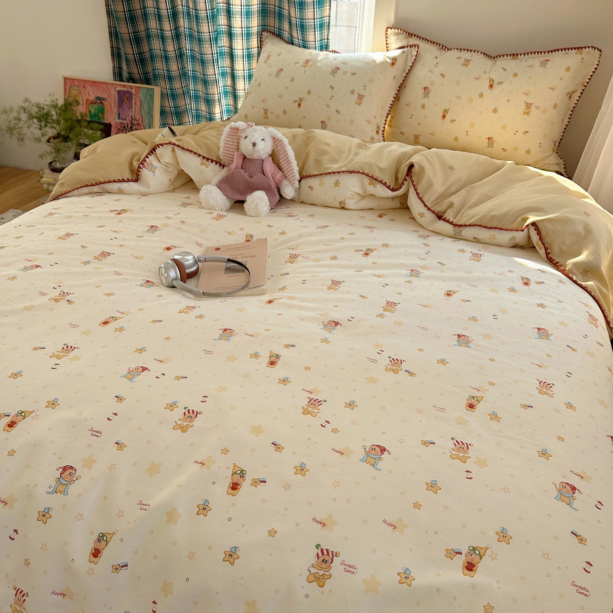 91家纺网 家纺一手货源 找家纺 瑞莱 （持续上新）2026新款全棉纯棉印花贝壳边四件套 小町的家