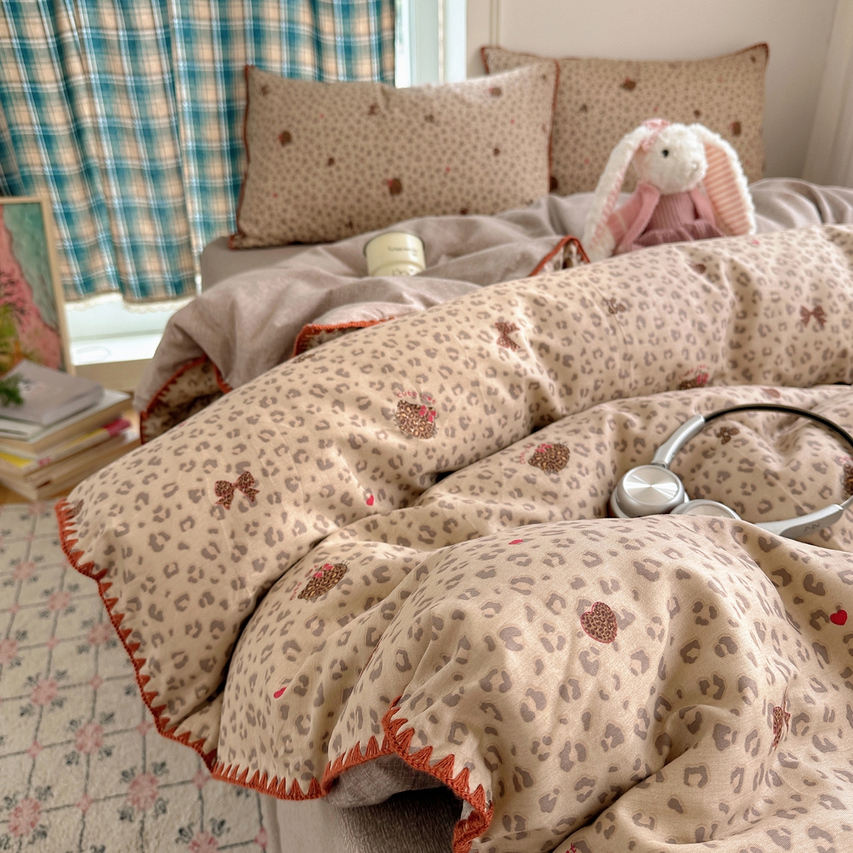 91家纺网 家纺一手货源 找家纺 瑞莱 （持续上新）2026新款全棉纯棉印花贝壳边四件套 千禧少女