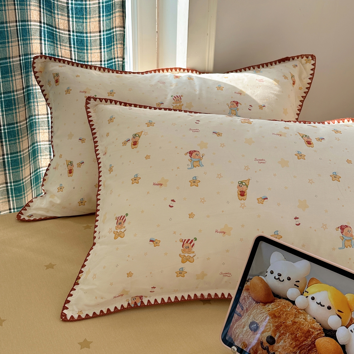 91家纺网 家纺一手货源 找家纺 瑞莱 （持续上新）2026新款全棉纯棉印花贝壳边四件套 小町的家