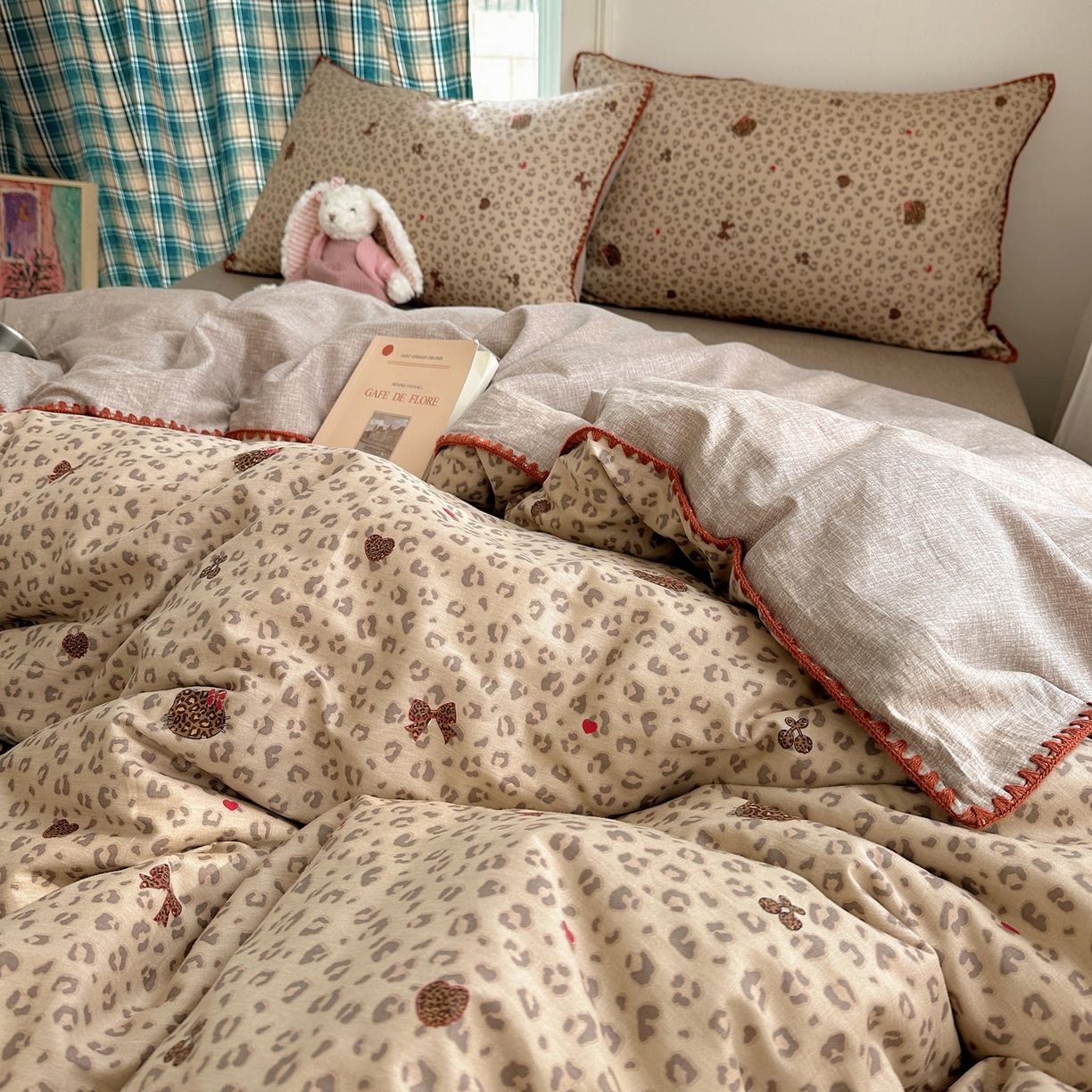 91家纺网 家纺一手货源 找家纺 瑞莱 （持续上新）2026新款全棉纯棉印花贝壳边四件套 千禧少女