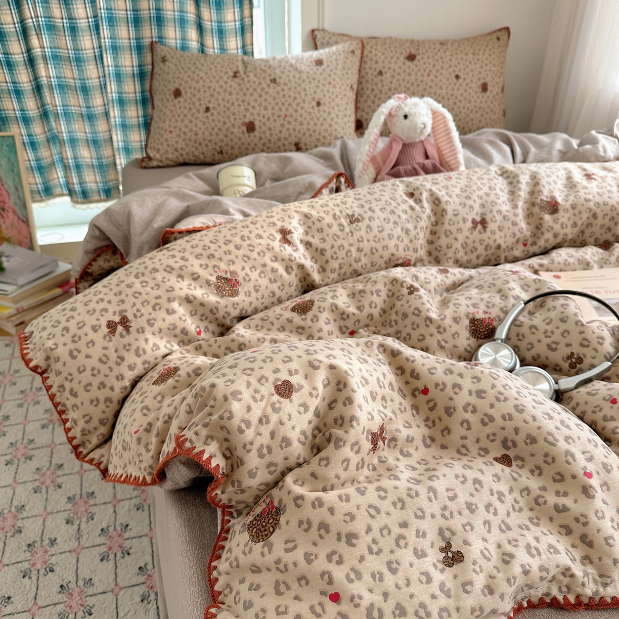 91家纺网 家纺一手货源 找家纺 瑞莱 （持续上新）2026新款全棉纯棉印花贝壳边四件套 千禧少女