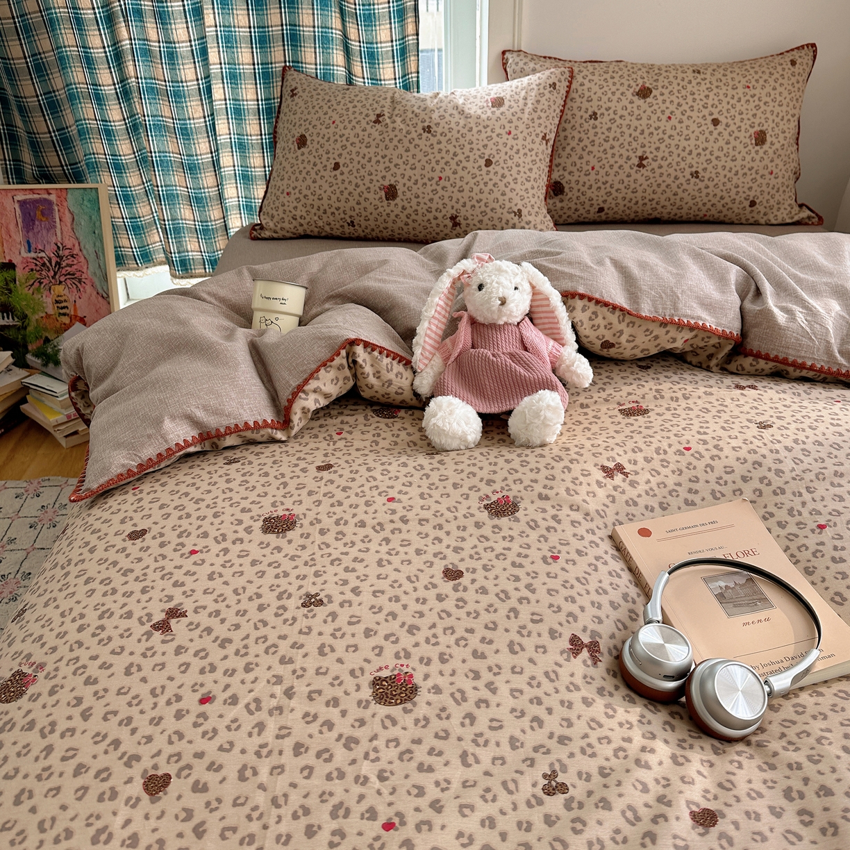 91家纺网 家纺一手货源 找家纺 瑞莱 （持续上新）2026新款全棉纯棉印花贝壳边四件套 千禧少女