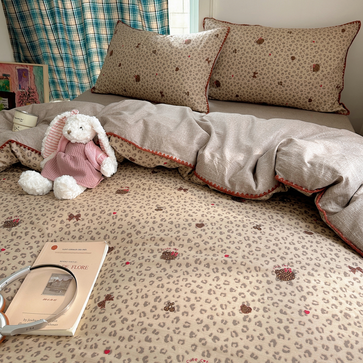 91家纺网 家纺一手货源 找家纺 瑞莱 （持续上新）2026新款全棉纯棉印花贝壳边四件套 千禧少女