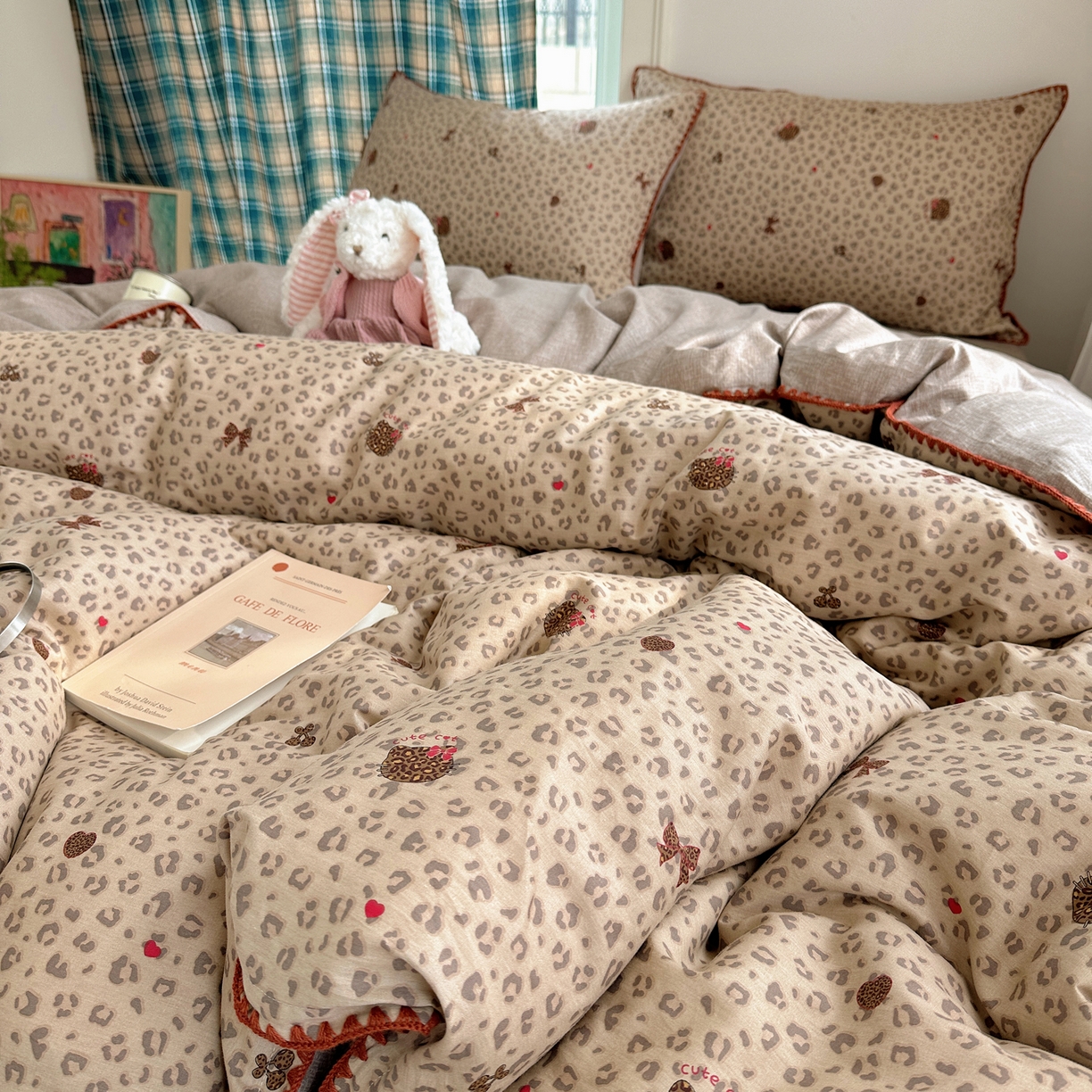 91家纺网 家纺一手货源 找家纺 瑞莱 （持续上新）2026新款全棉纯棉印花贝壳边四件套 千禧少女