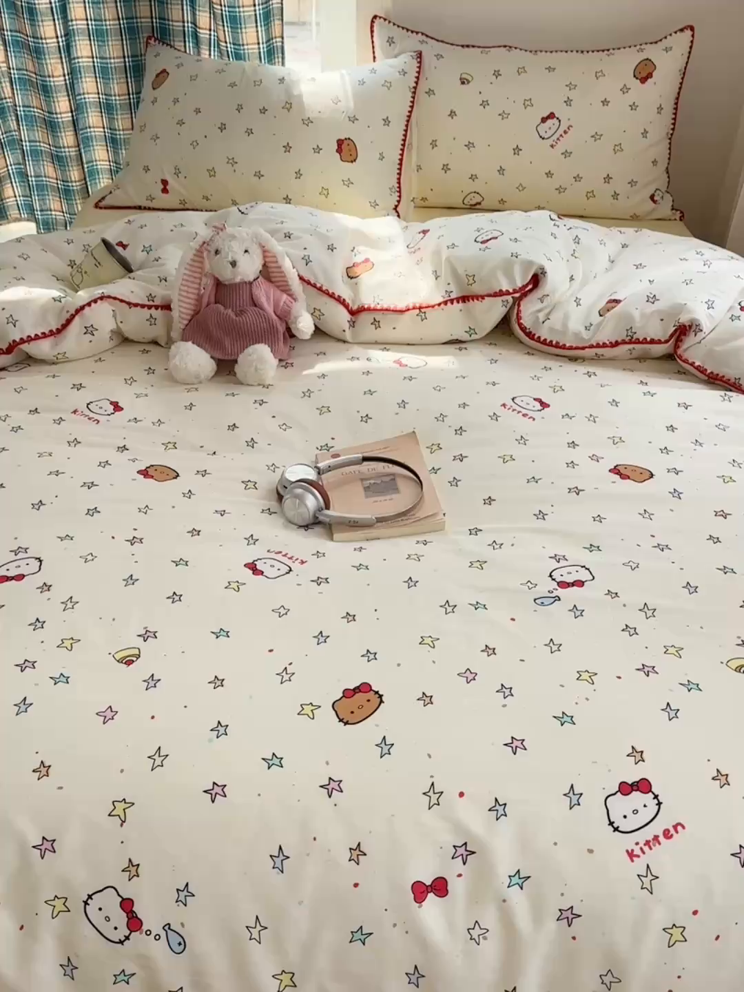 91家纺网 家纺一手货源 找家纺 瑞莱 （持续上新）2026新款全棉纯棉印花贝壳边四件套 星梦凯蒂