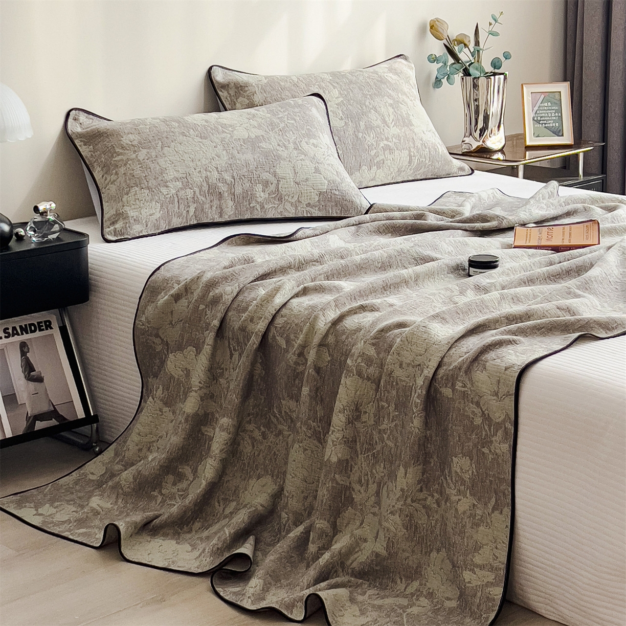 91家纺网 家纺一手货源 找家纺 （总）布凡家居 2026新款全棉纯棉四层纱夏被盖毯床盖午睡毯沙发毯毯子