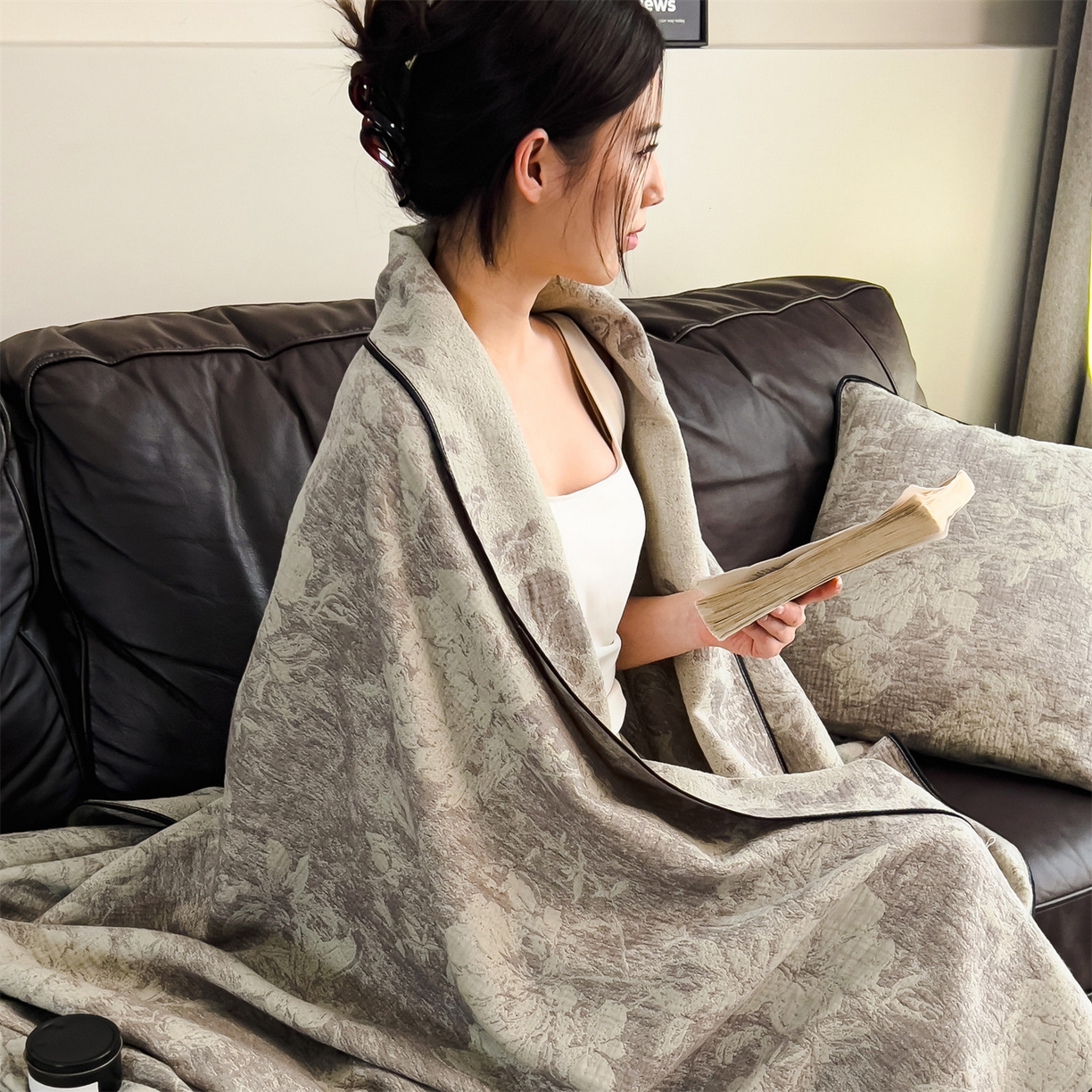 91家纺网 家纺一手货源 找家纺 布凡家居 2026新款全棉纯棉四层纱夏被盖毯床盖午睡毯沙发毯毯子 阿勒泰