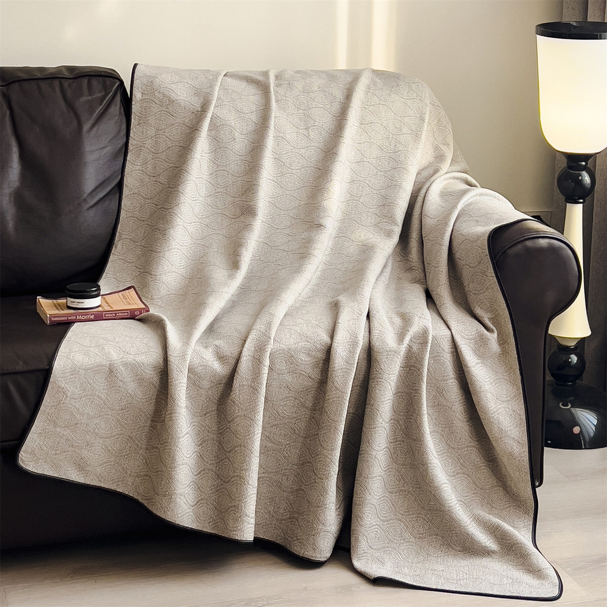 91家纺网 家纺一手货源 找家纺 布凡家居 2026新款全棉纯棉四层纱夏被盖毯床盖午睡毯沙发毯毯子 佩利斯