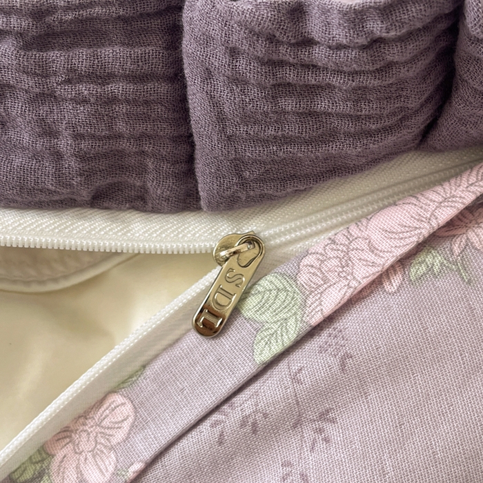 91家纺网 家纺一手货源 找家纺 疆东 【疆东】2026韩版蕾丝花边纯棉全棉双层纱四件套印花纯棉四件套法式赫本木耳花边全棉公主双层纱四件套 紫苏